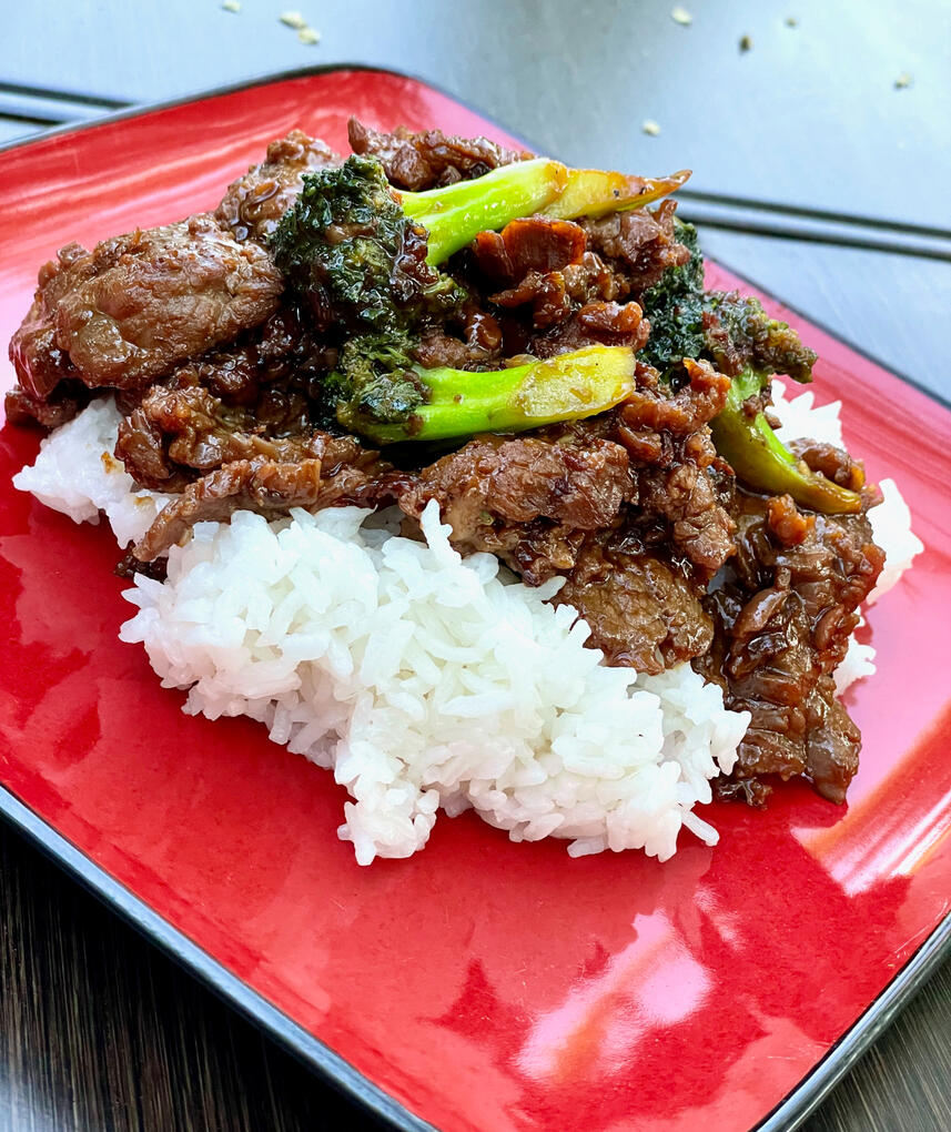 June 2022 - Wok cooked beef and broccoli