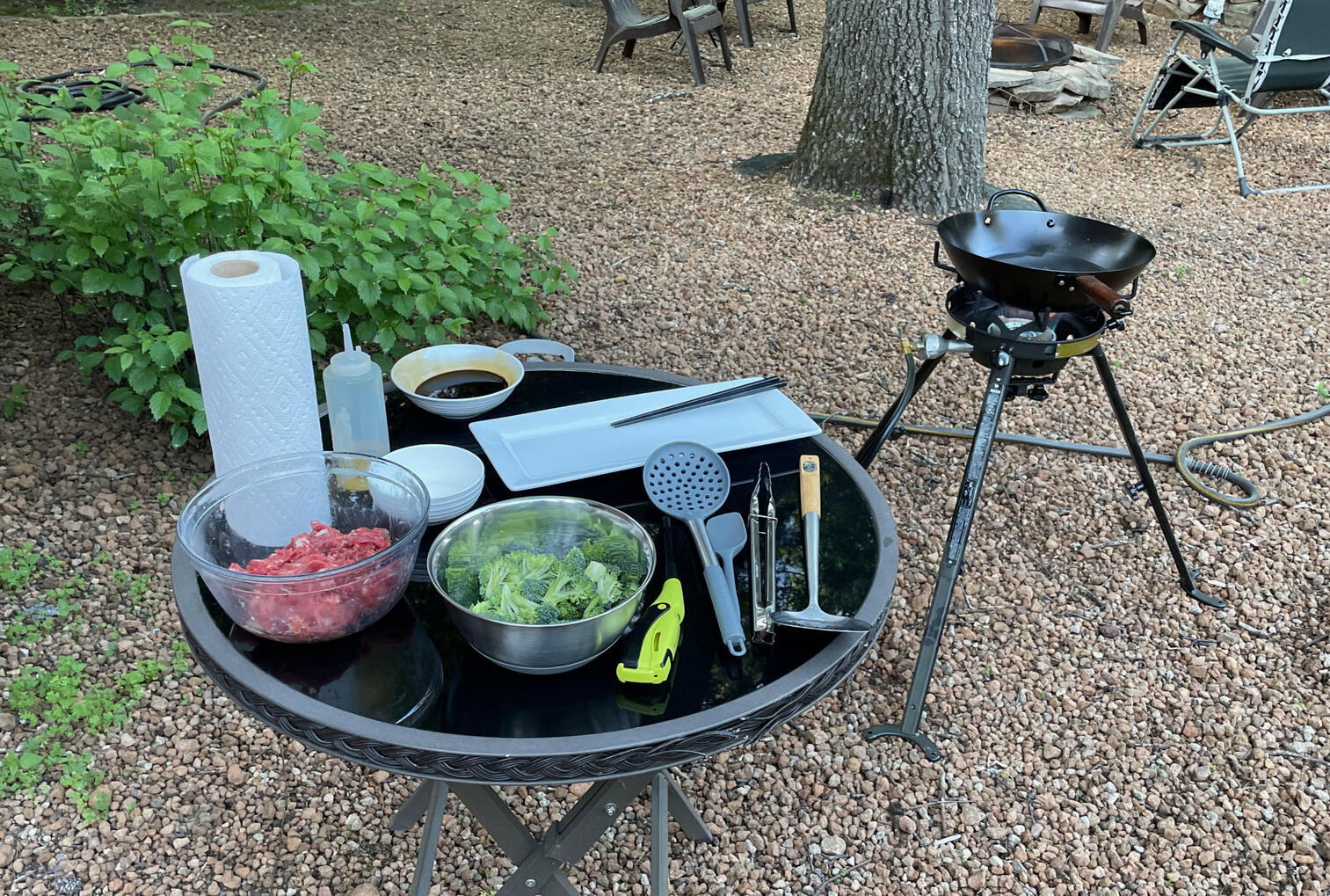 June 2022 - My outdoor wok cooking setup